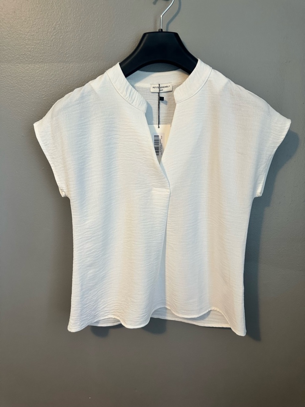 Petite Assembly x Short Story Split-Neck Cap-Sleeve Top - NWT XXSP